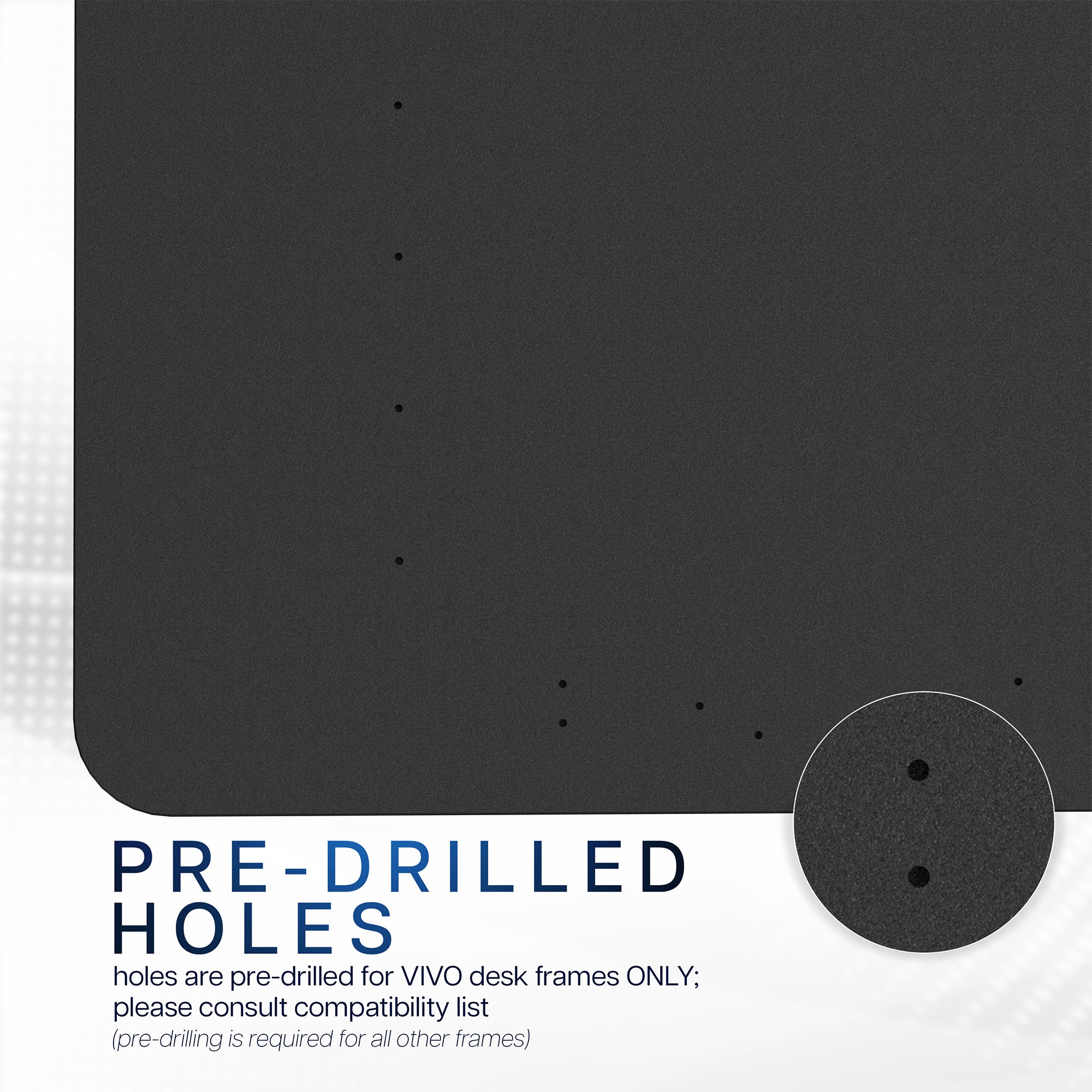 Durable tabletop for sit-stand desk workstation with wide surface.