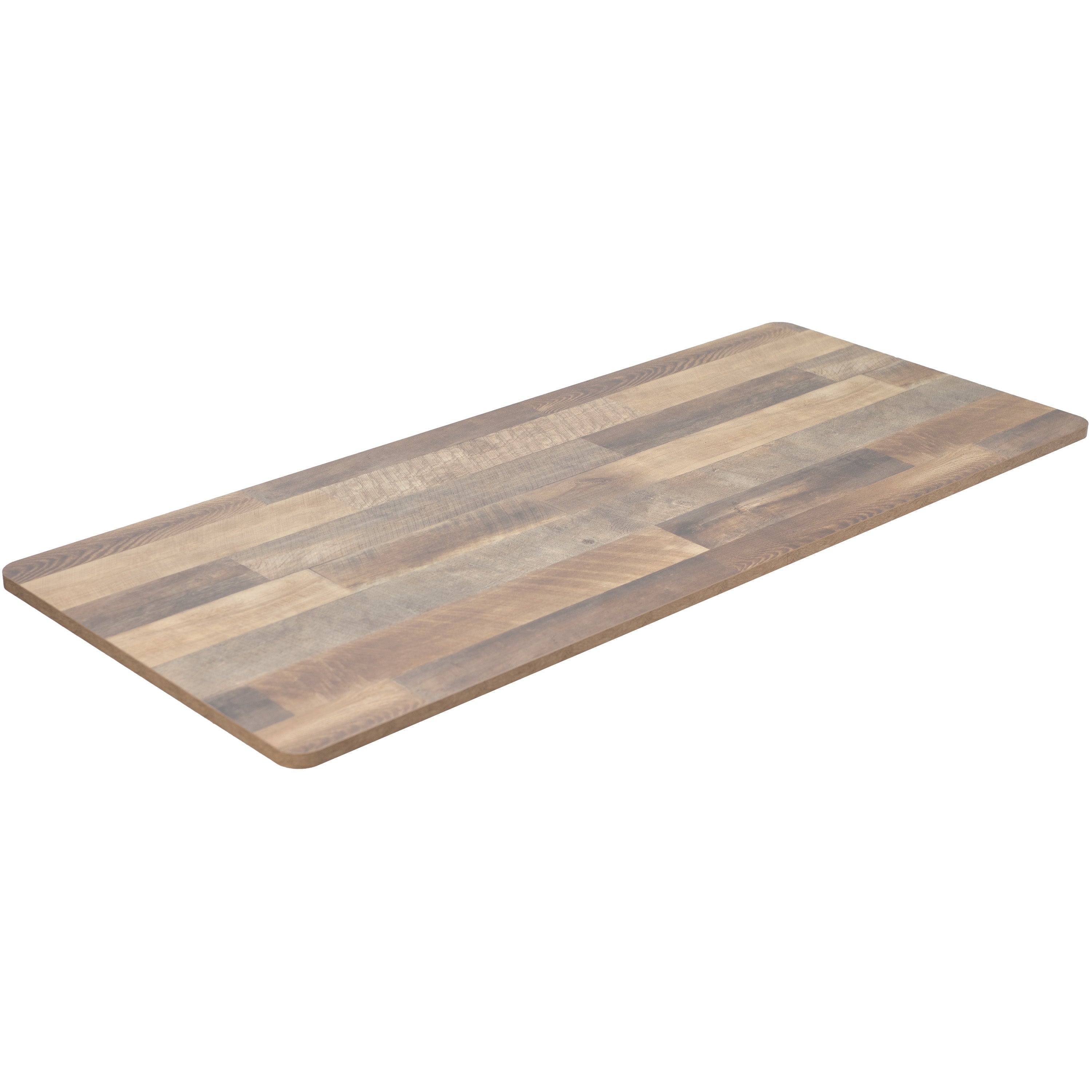 Large 71-inch plank pattern desktop.