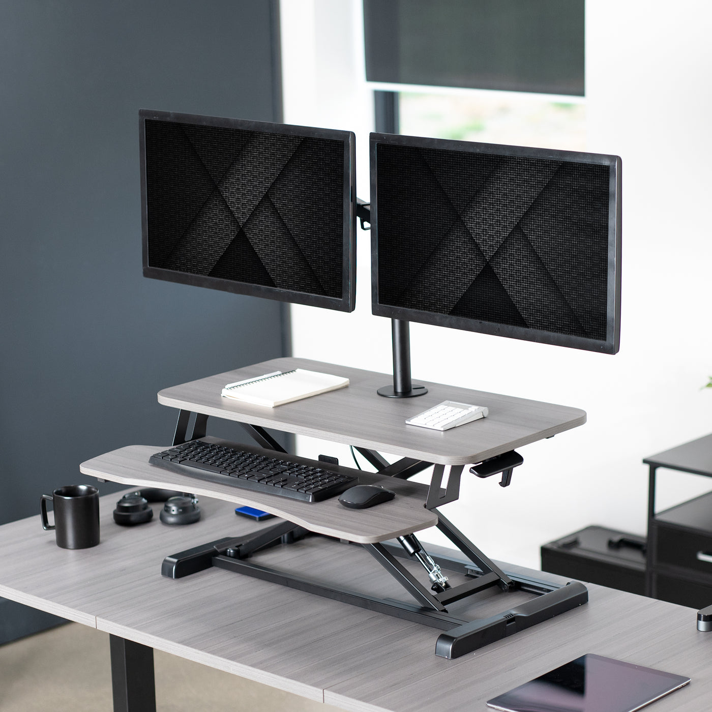 Standing Desk Converter – VIVO - desk solutions, screen mounting