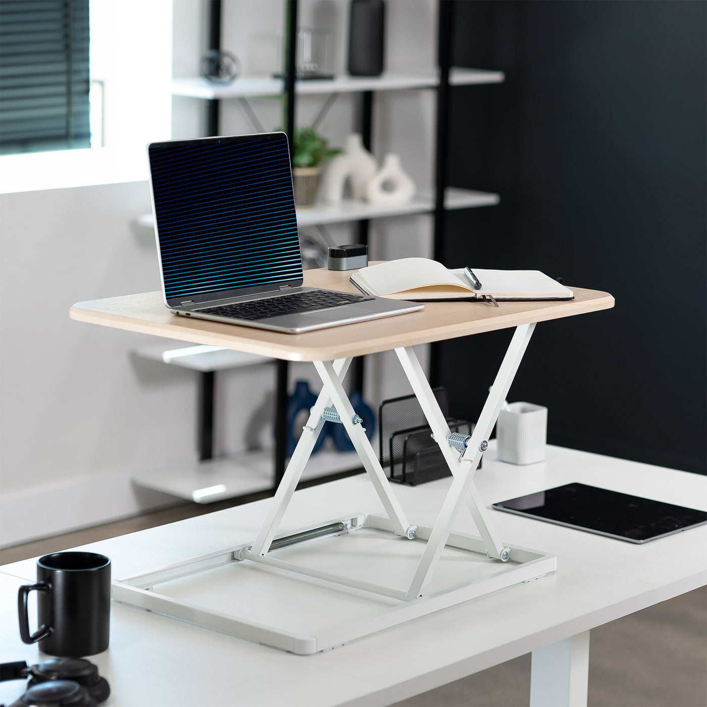 Single Top Standing Desk Converter – VIVO - desk solutions, screen ...