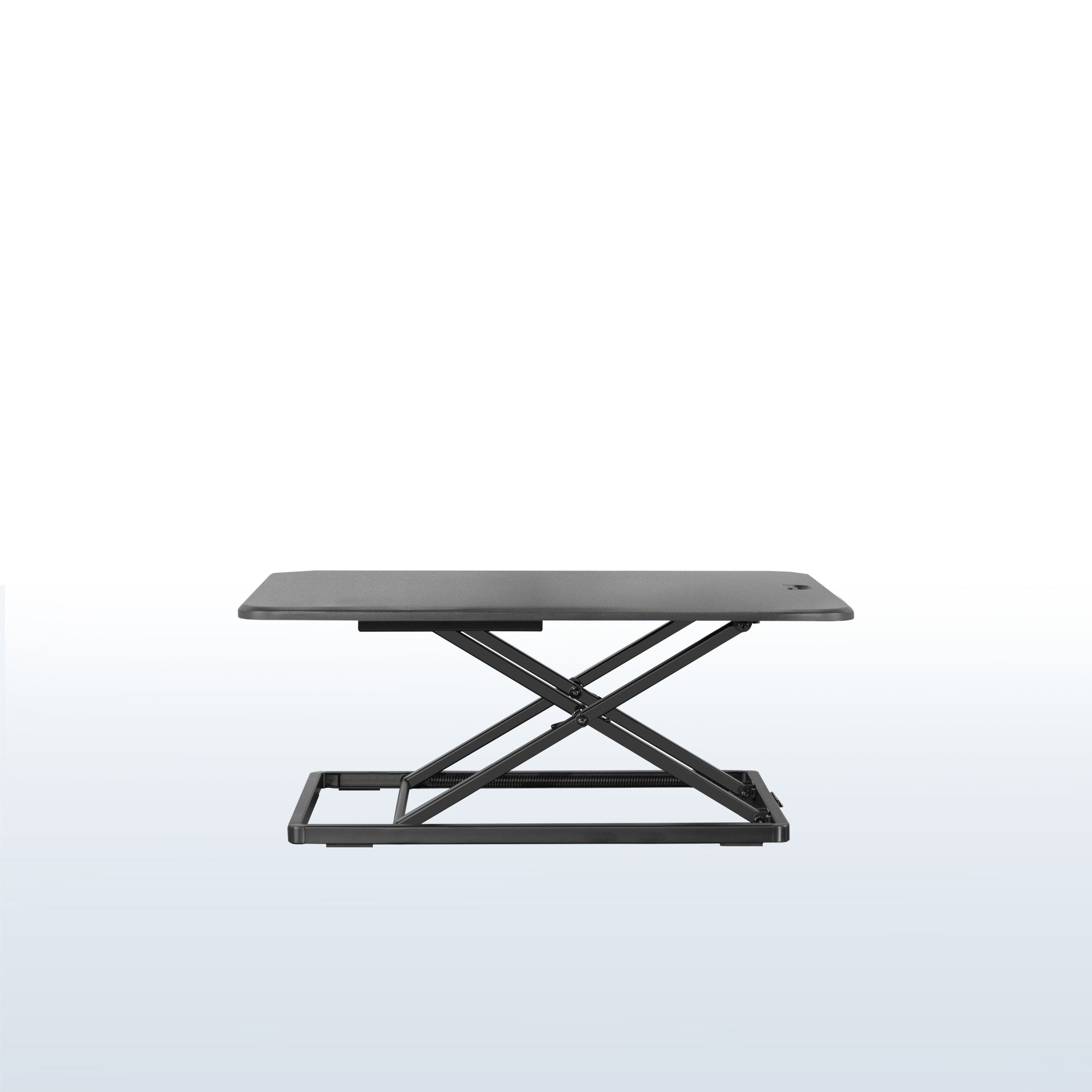 Heavy-duty height adjustable desk converter monitor riser.