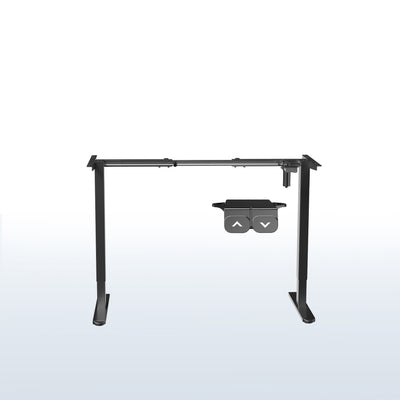 Sturdy ergonomic sit to stand desk frame for active workstation with adjustable height and 2 button controller