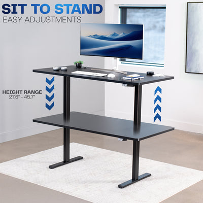 Easy sit to stand using two button control panel