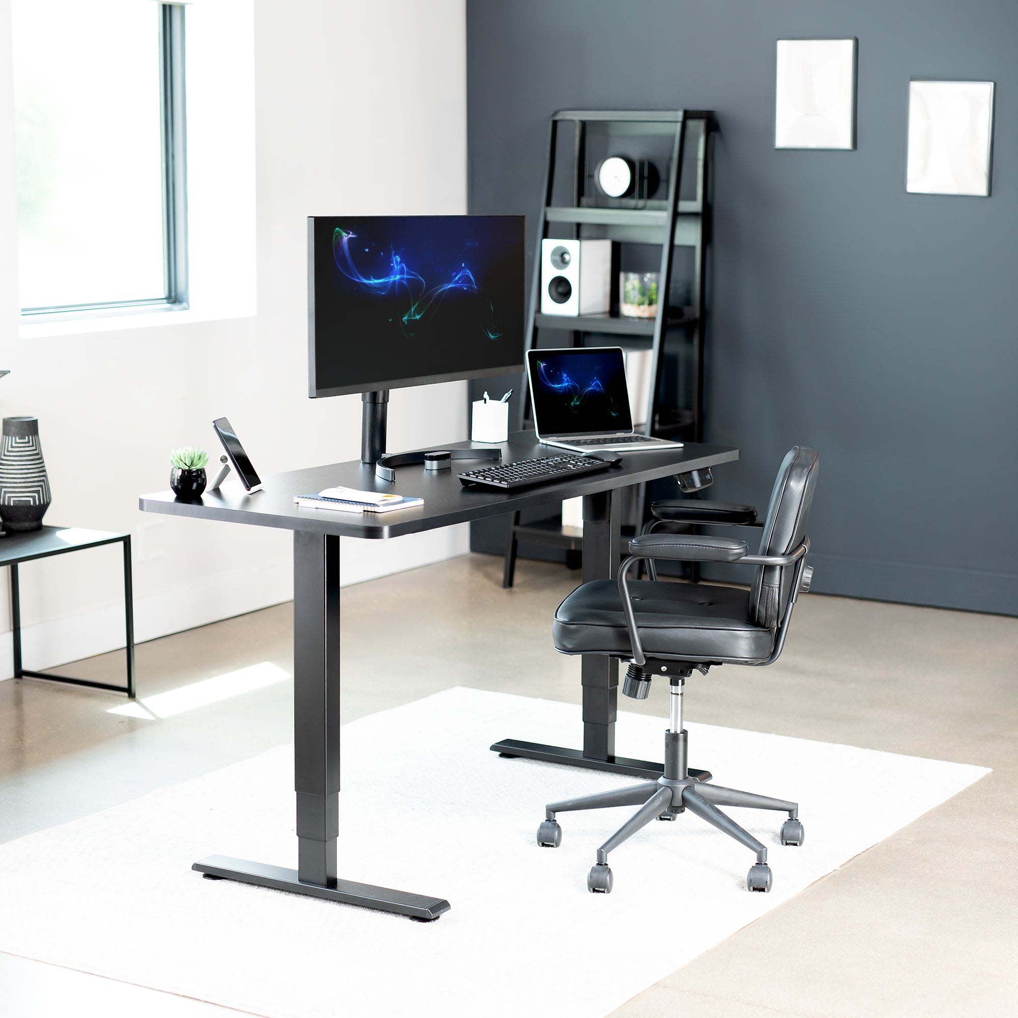 Electric Stand Up Desk Frame Single Motor Standing Height Adjustable