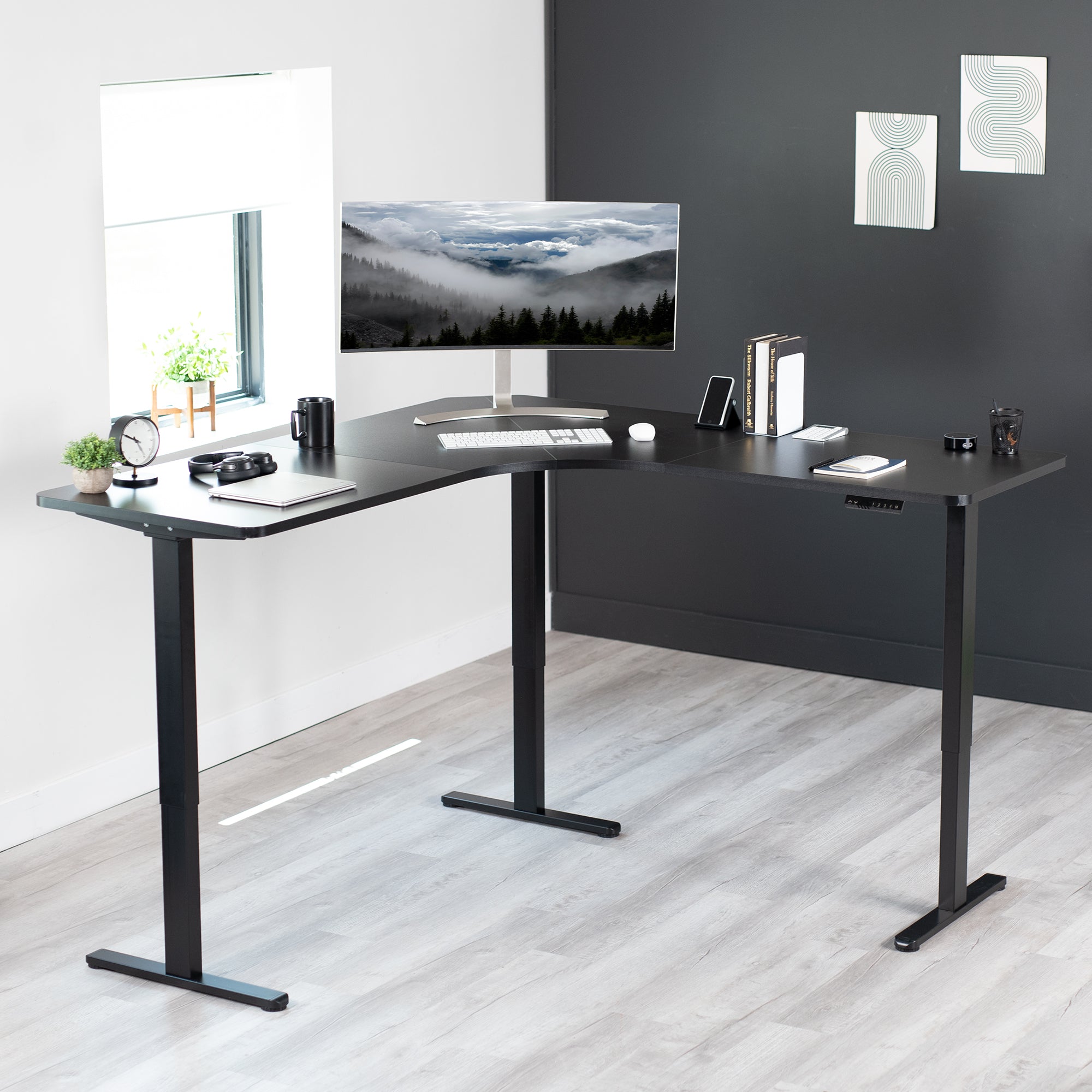 Electric Multi Motor Height Adjustable Corner 3 Leg Standing Desk Frame for creating your own standing desk.