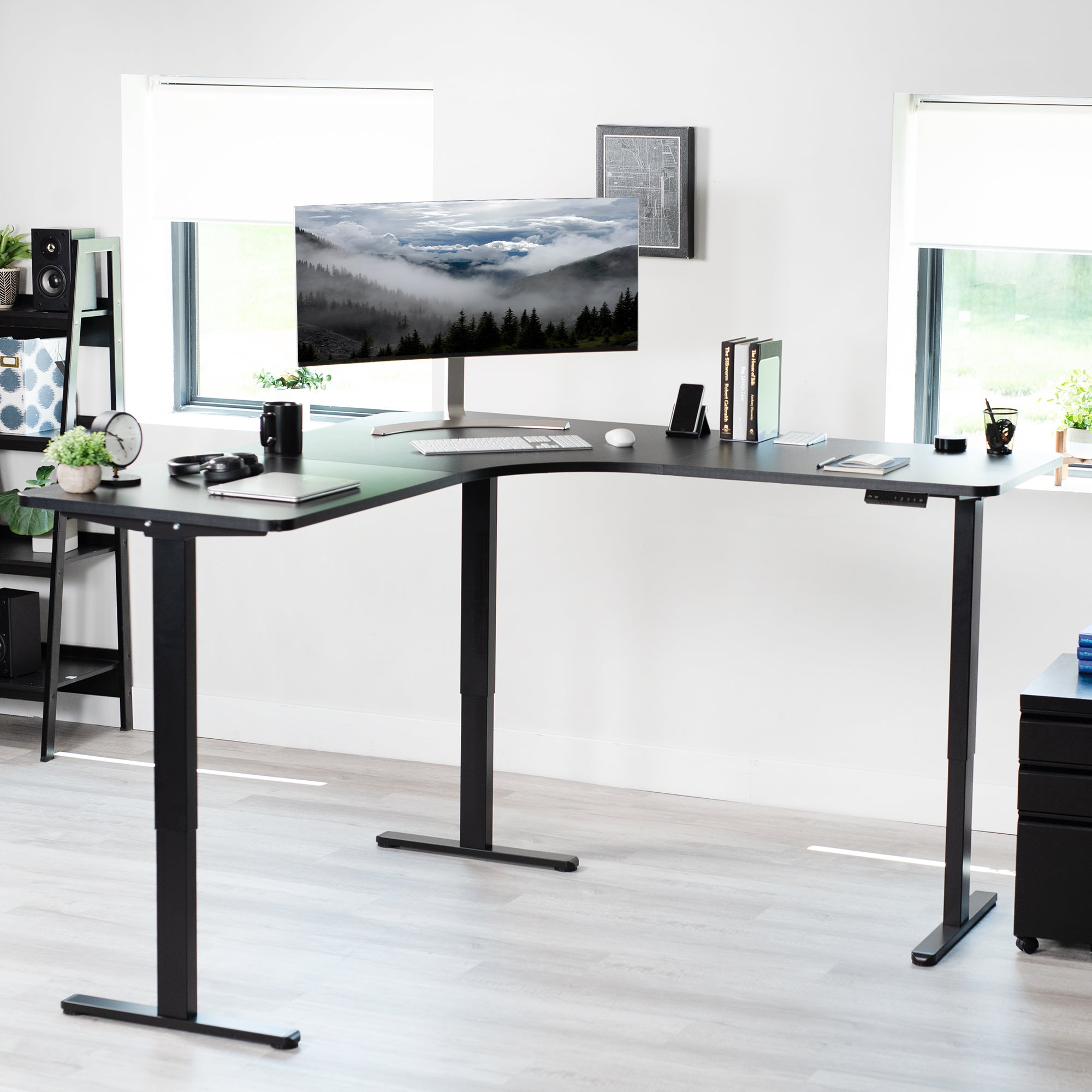 Electric Multi Motor Height Adjustable Corner 3 Leg Standing Desk Frame for creating your own standing desk.