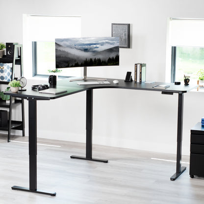 Electric Multi Motor Height Adjustable Corner 3 Leg Standing Desk Frame for creating your own standing desk.