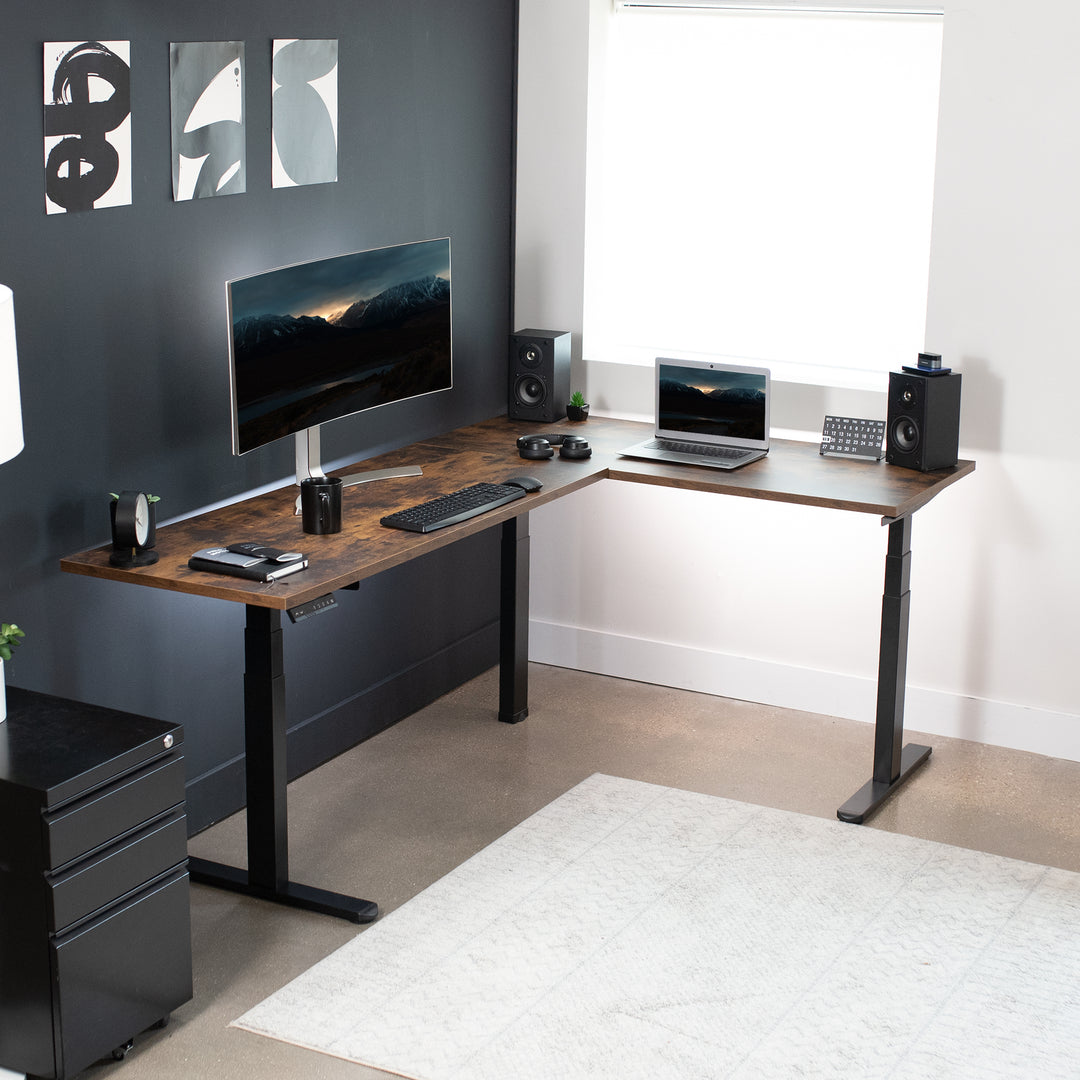 L-Shape Desk Frames – VIVO - desk solutions, screen mounting, and more
