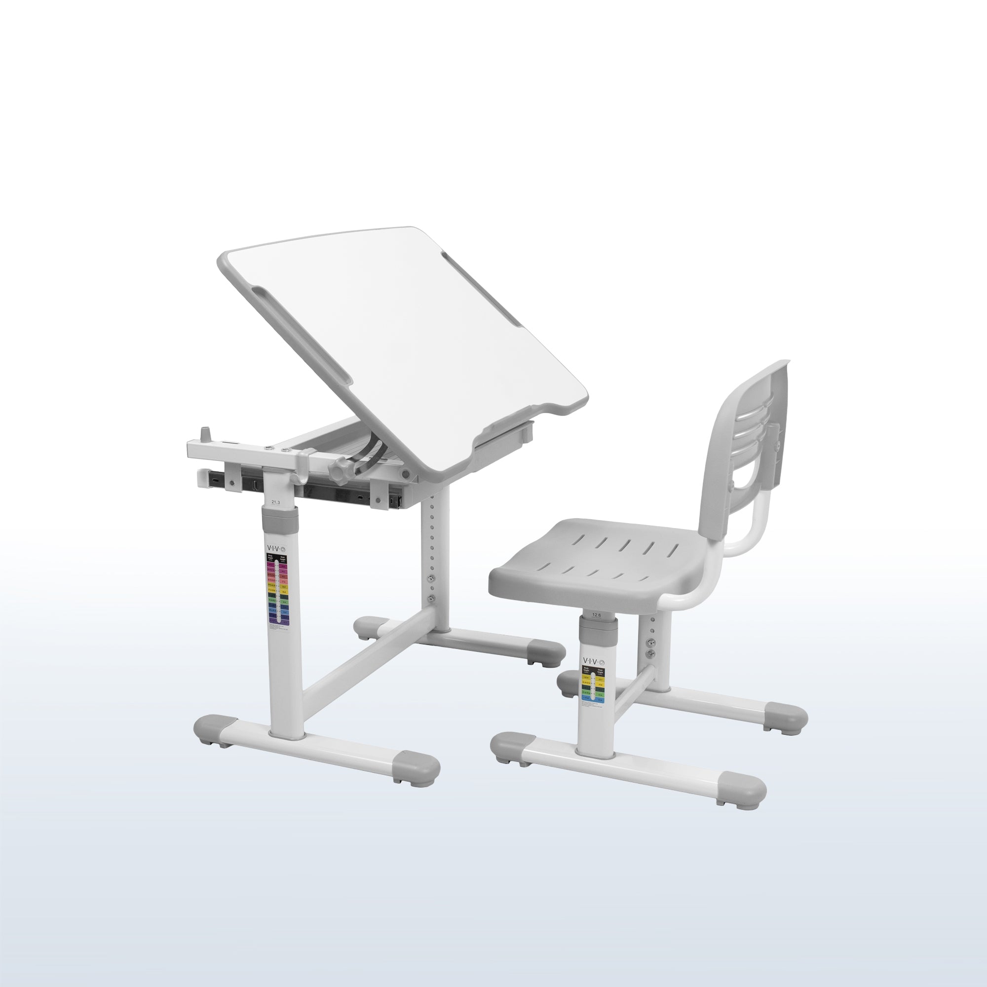 Kids' Height Adjustable Desk and Chair