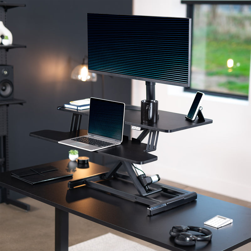 Electric Desk Riser – VIVO - desk solutions, screen mounting, and more