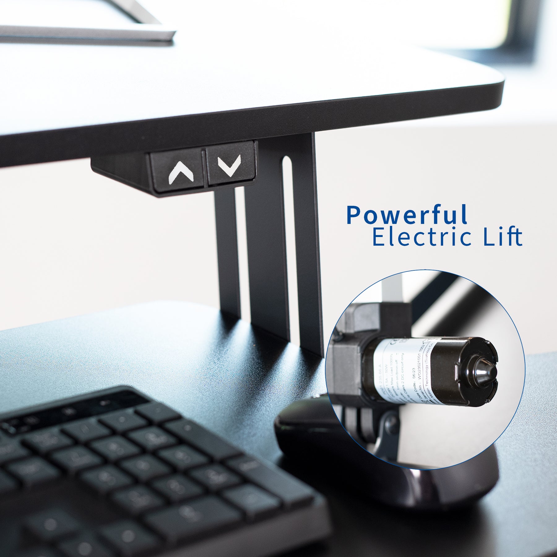 Black Electric Desk Riser – VIVO - desk solutions, screen mounting, and ...