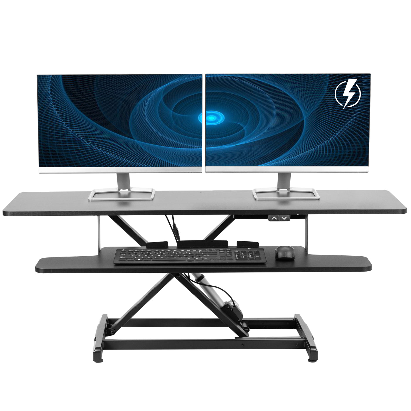 Black Electric Desk Riser – VIVO - desk solutions, screen mounting, and ...