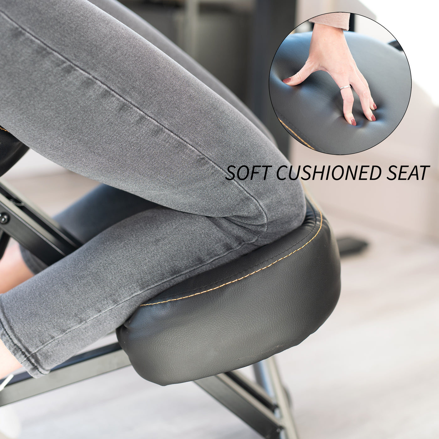 Adjustable Ergonomic Kneeling Chair with Back Support —