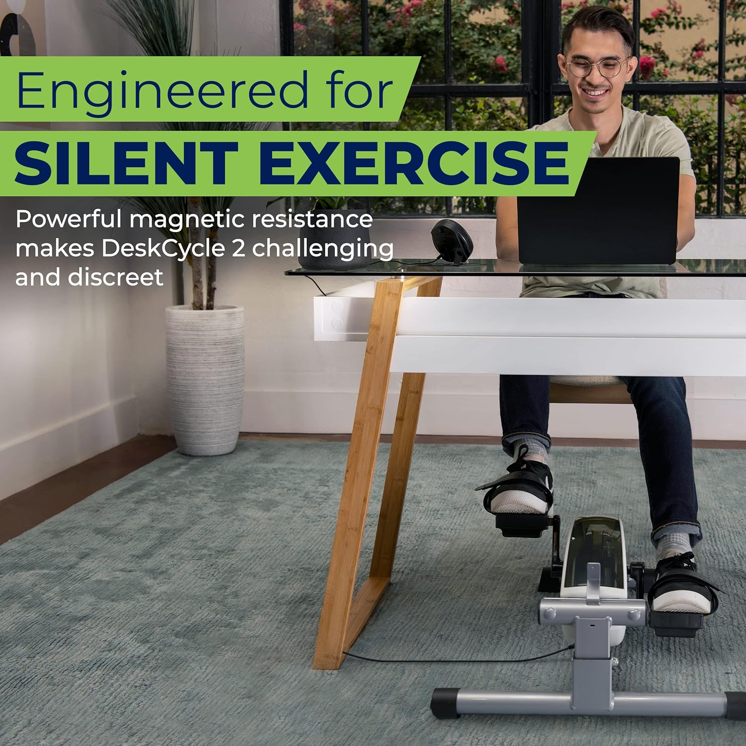 DeskCycle by VIVO Adjustable Under Desk Bike Pedal Exerciser VIVO desk solutions screen mounting and more