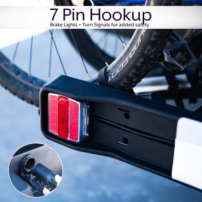 Life Finds by VIVO Hitch Bike Rack with Taillights and License Plate Holder