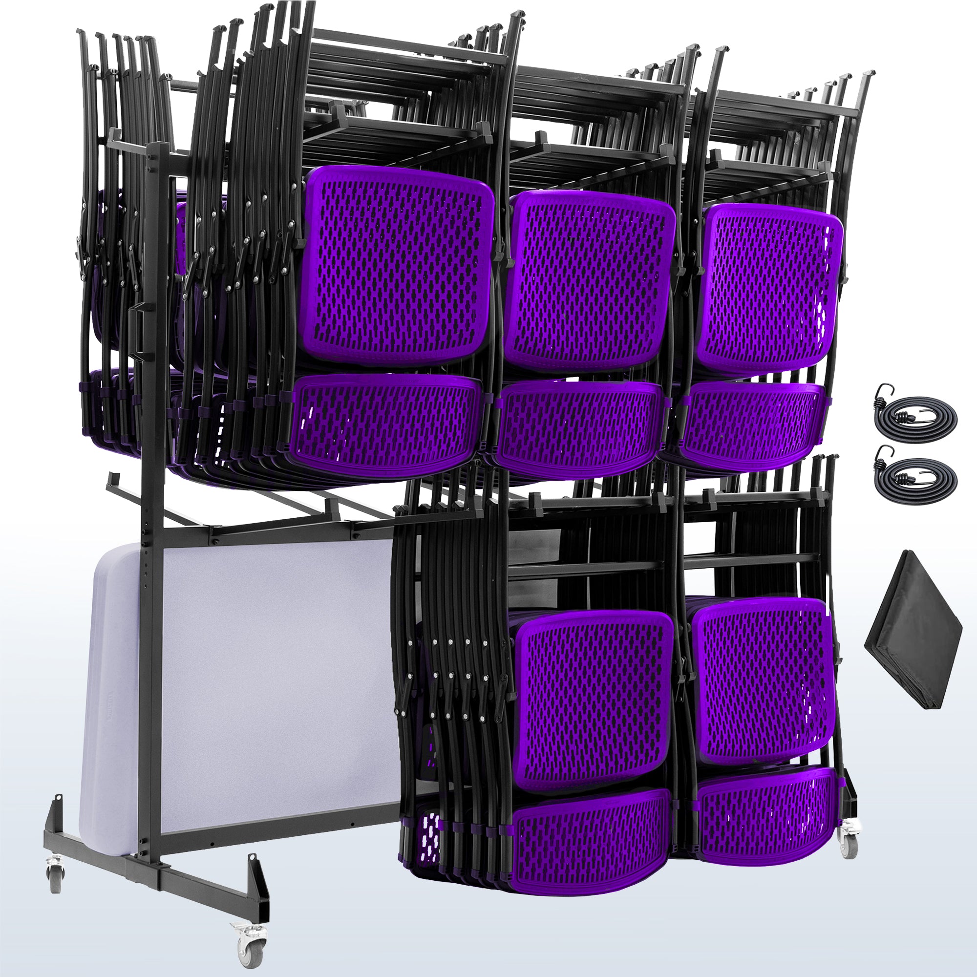 Life Finds by VIVO Folding Table and Chair Cart with Cover – VIVO