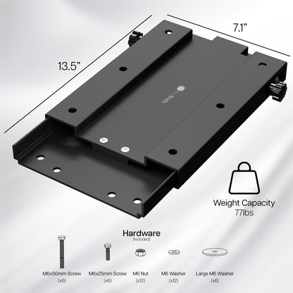 Product measurements, included hardware