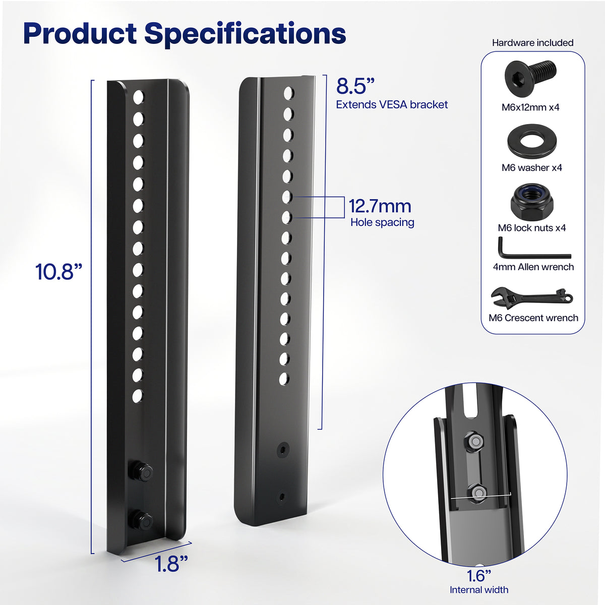 Extra Long Vertical VESA Extender Kit