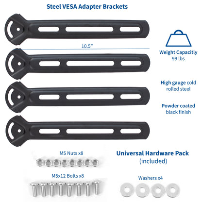 Sturdy VESA LCD screen adapter.