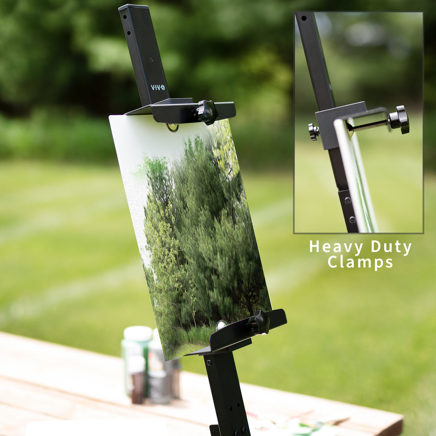 Black Clamp-on Art Easel Stand – VIVO - desk solutions, screen mounting,  and more