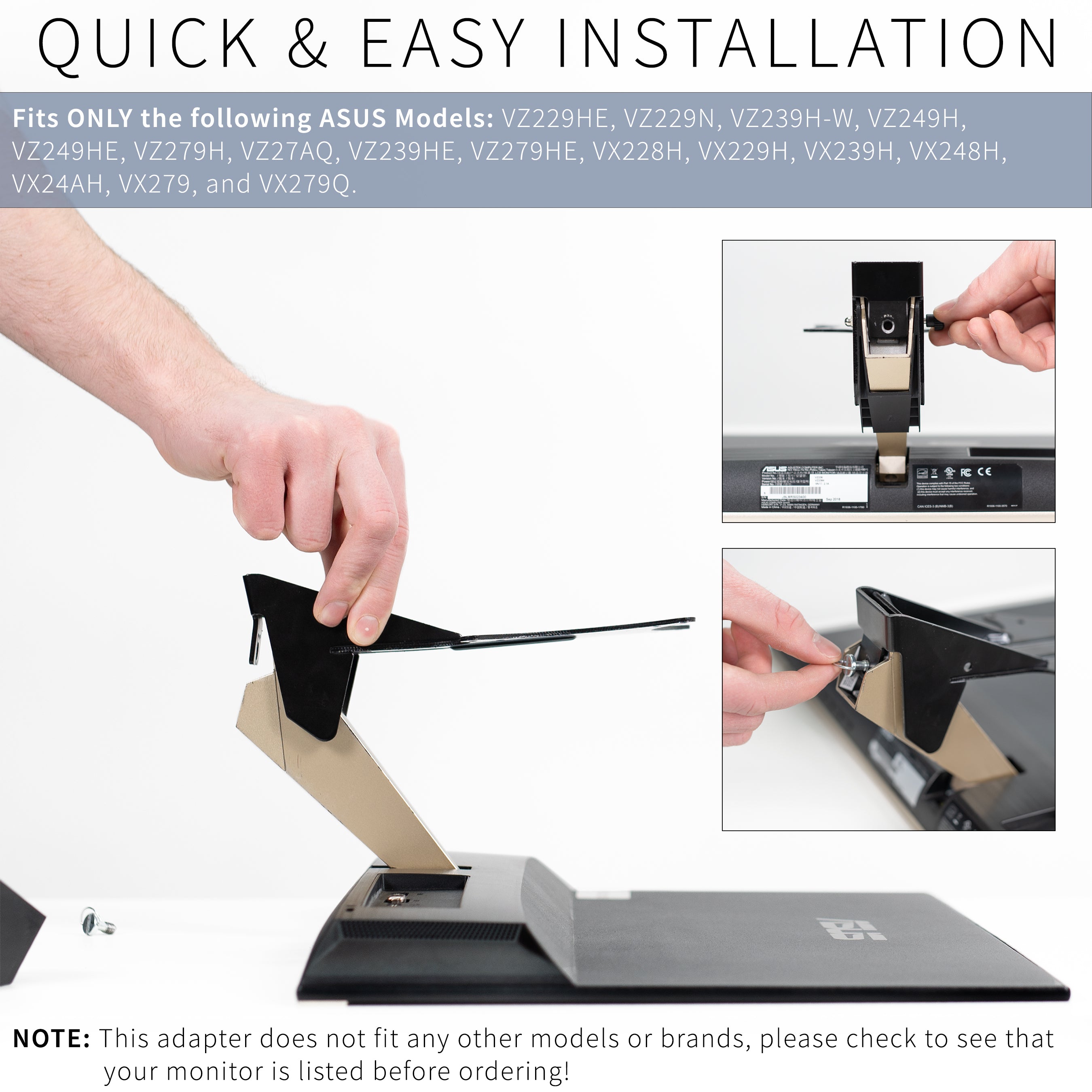 VESA Adapter for Compatible Asus Monitors