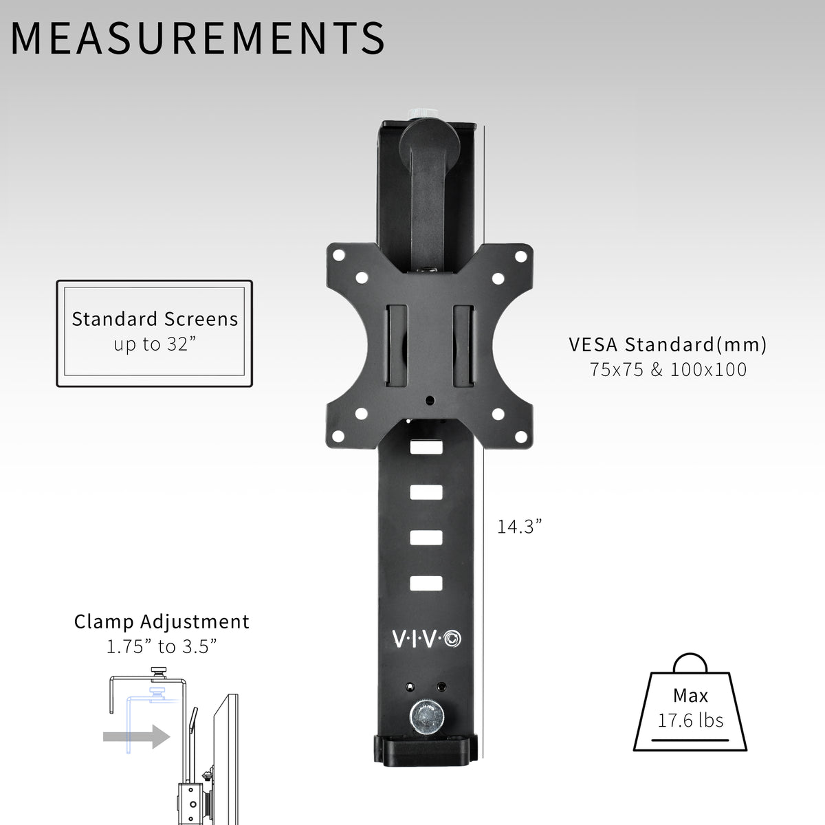 Cubicle Monitor Mount – VIVO - desk solutions, screen mounting, and more
