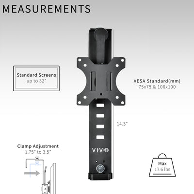 Standard VESA compatibility to fit standard screens up to 32 inches.