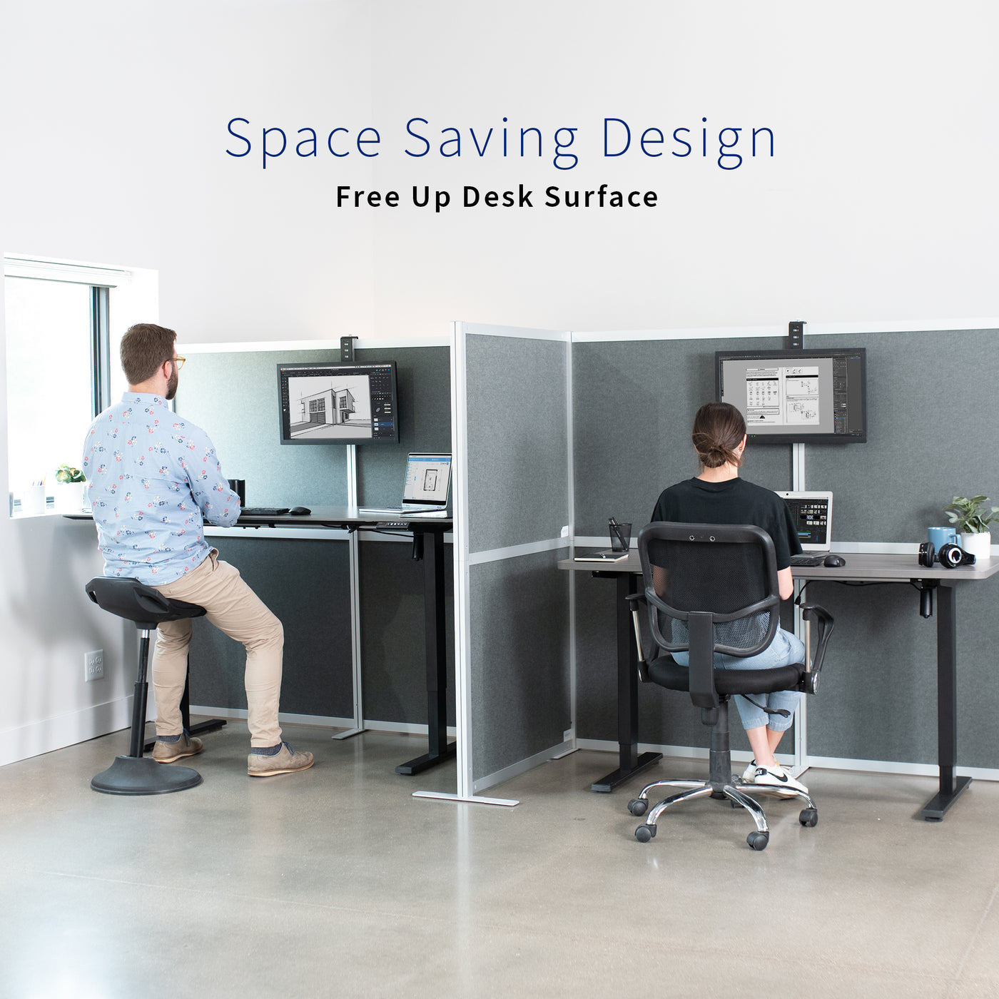 Cubicle Monitor Mount – VIVO - desk solutions, screen mounting, and more