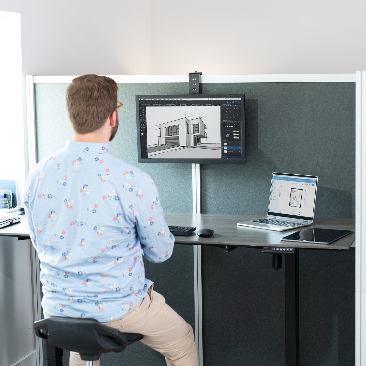 Cubicle Monitor Mount – VIVO - desk solutions, screen mounting, and more