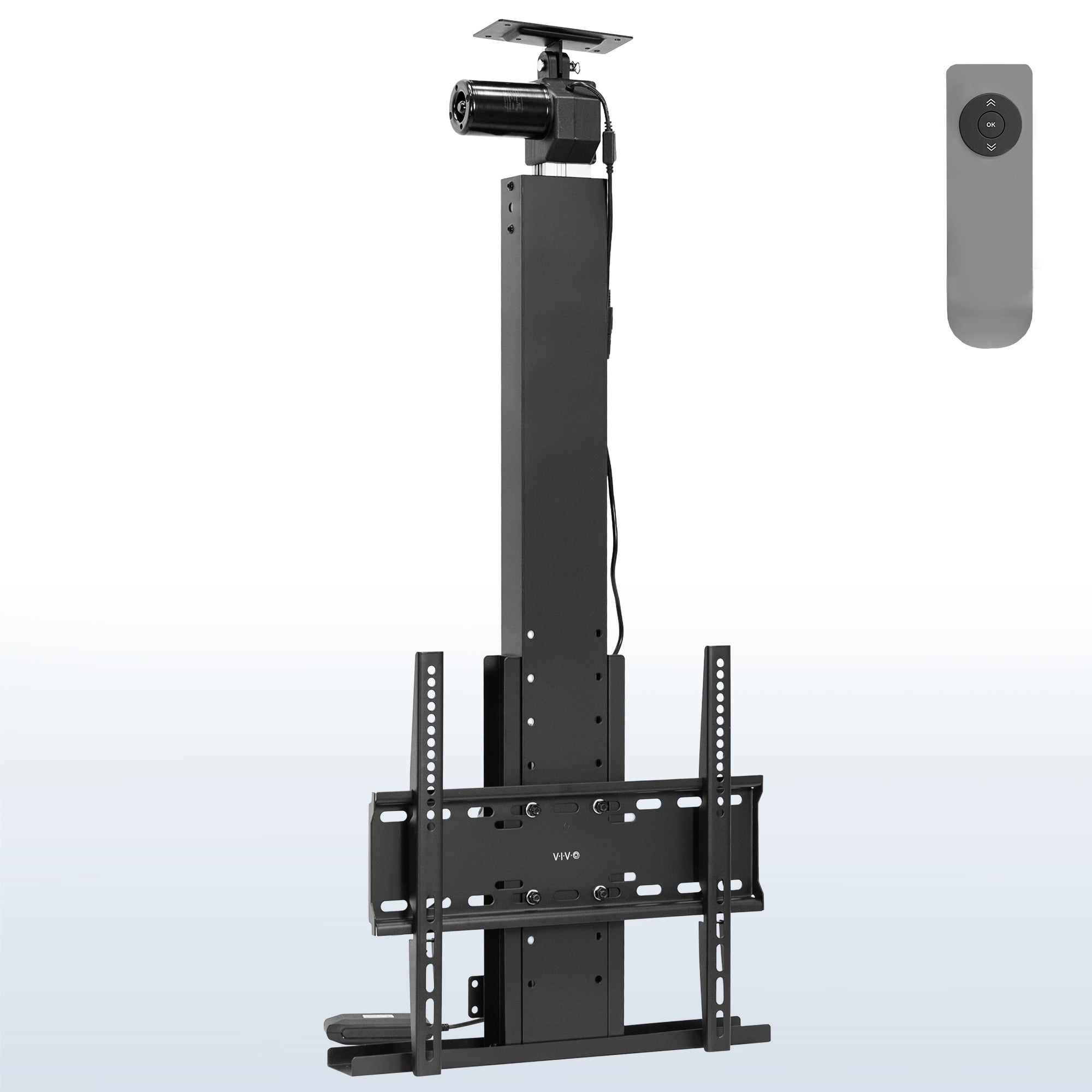 Motorized Drop Down Ceiling TV Mount for 32 to 55 inch Screens, Vertical Electric Television Bracket with Remote Control