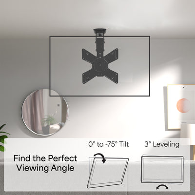 Electric Motorized Flip Down Pitched Roof Ceiling TV Mount for optimal viewing angles.