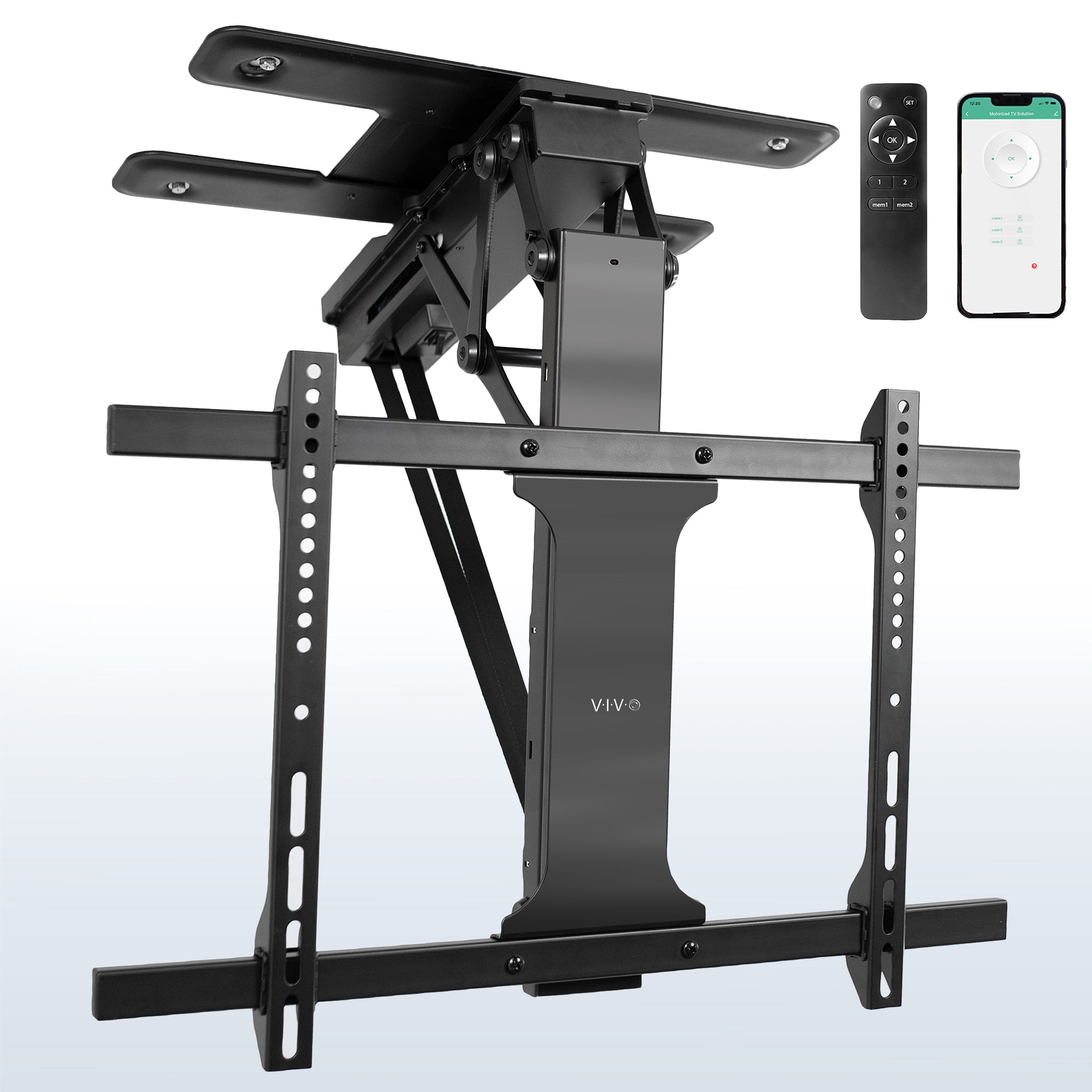 Electric Flip Down Swiveling Ceiling TV Mount for 32 to 70 inch Screens