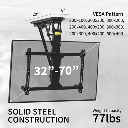 Electric flip-down ceiling TV mount from VIVO.