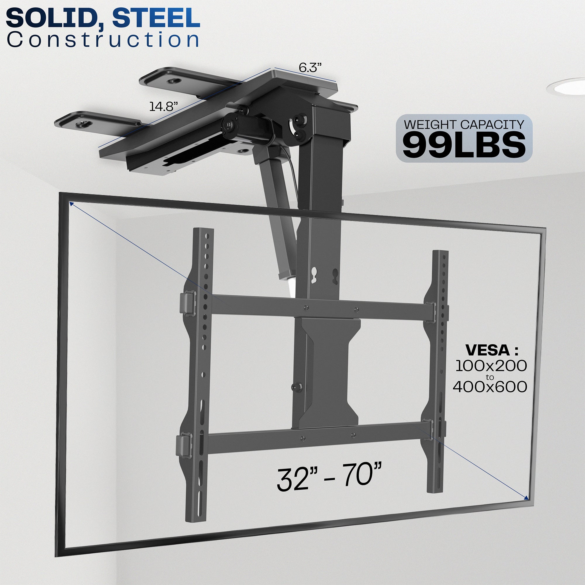 Electric Flip Down Ceiling Mount for 37" to 70" TVs