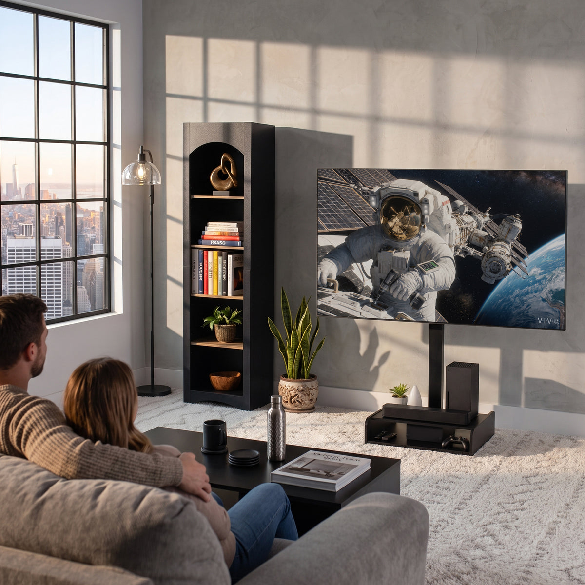 Freestanding Motorized TV Stand w/ Remote Control - 32” to 65” Screens