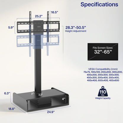 Freestanding Motorized TV Stand w/ Remote Control - 32” to 65” Screens
