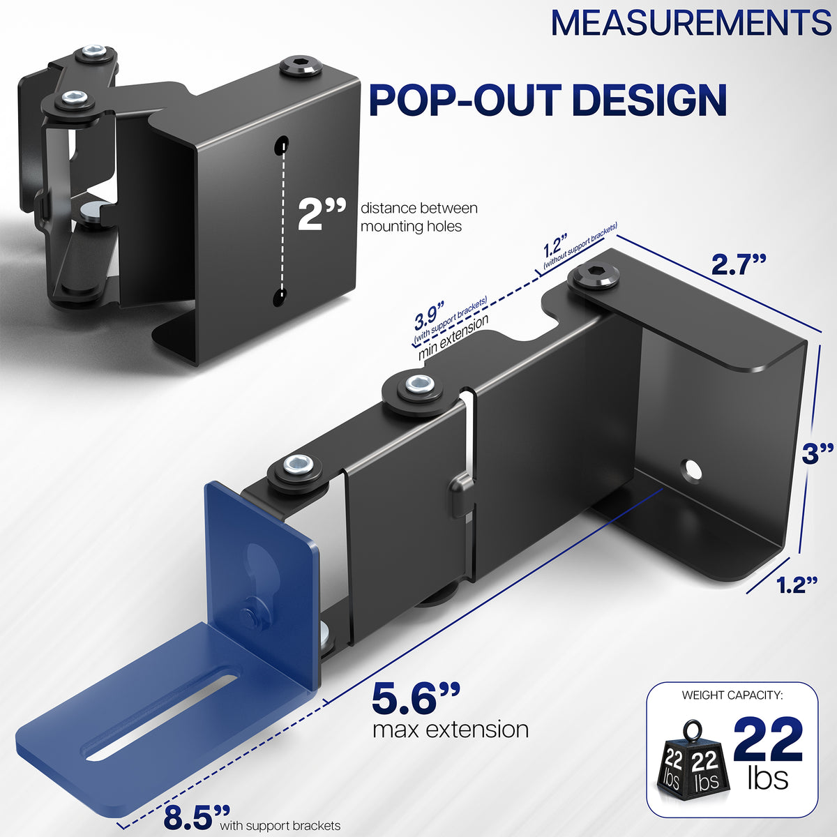 Universal Extendable Soundbar Wall Mount – VIVO - desk solutions ...