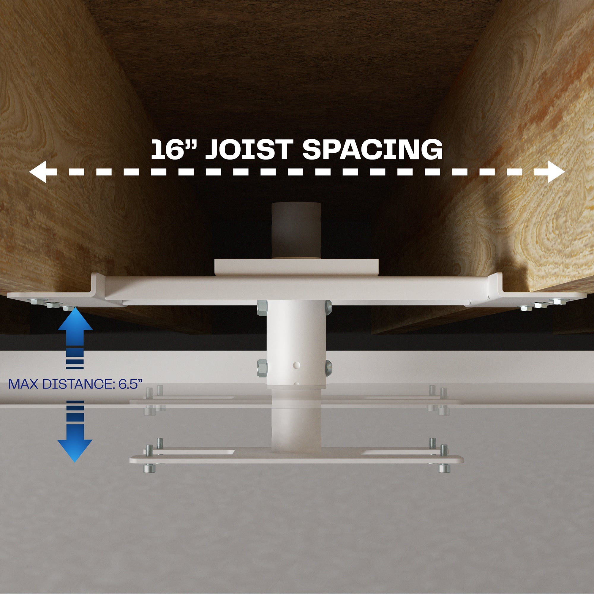 White Drop Ceiling Mount Designed for MOUNT-E-FD55W / MOUNT-E-FD70W