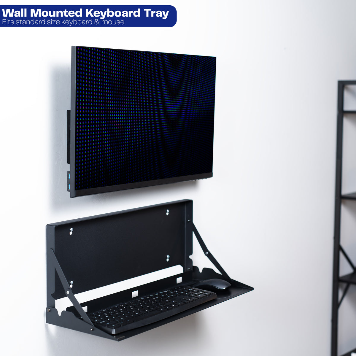 Keyboard Rack Mount Vertical Flip Down Keyboard Tray Wall Mount – VIVO - desk solutions, screen ...