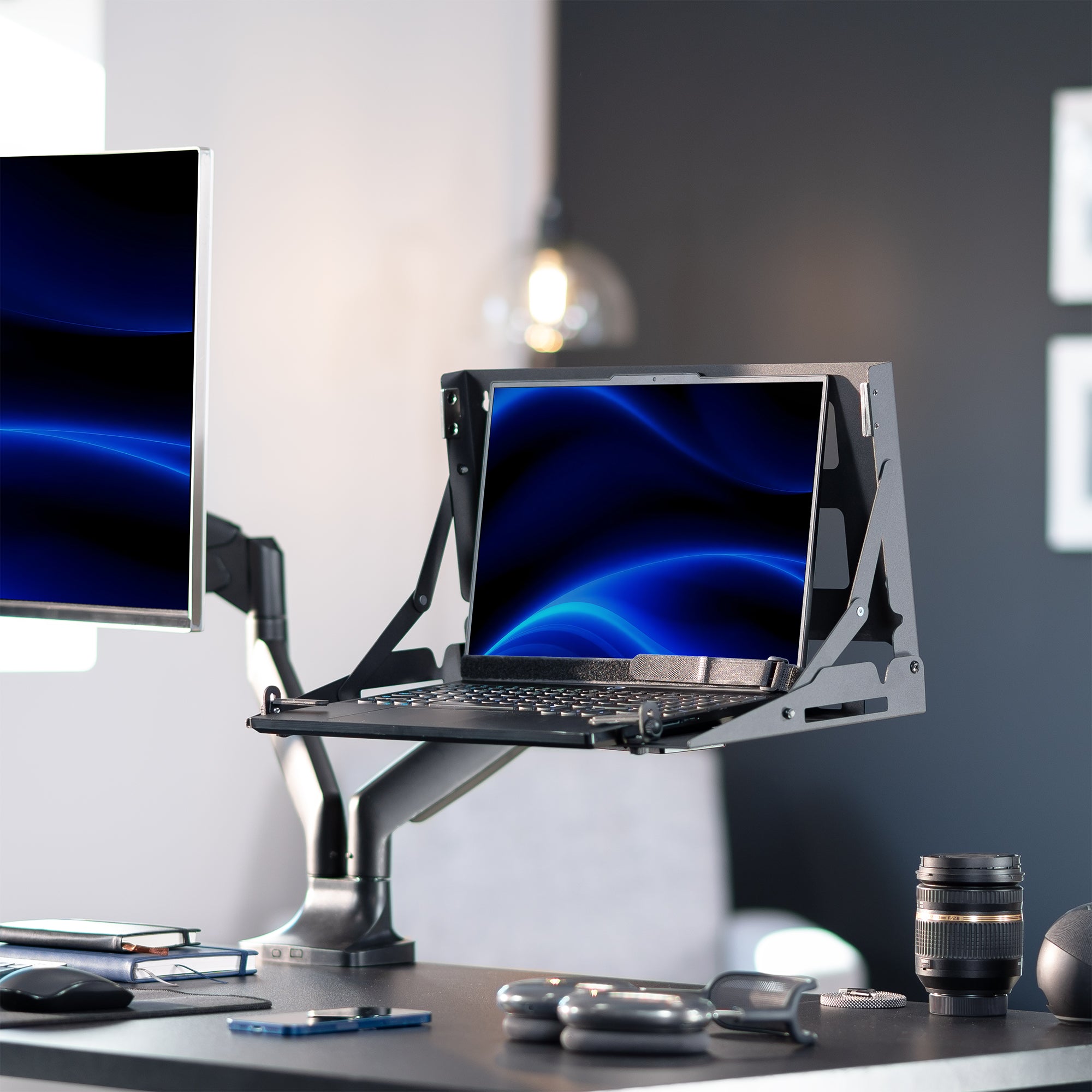 Wall Mounted / VESA Mounted Flip Down Laptop Holder