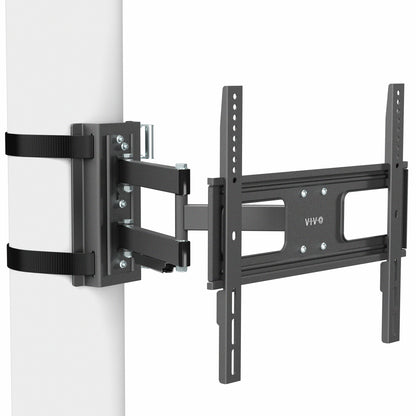 Black TV wall mount on a white background