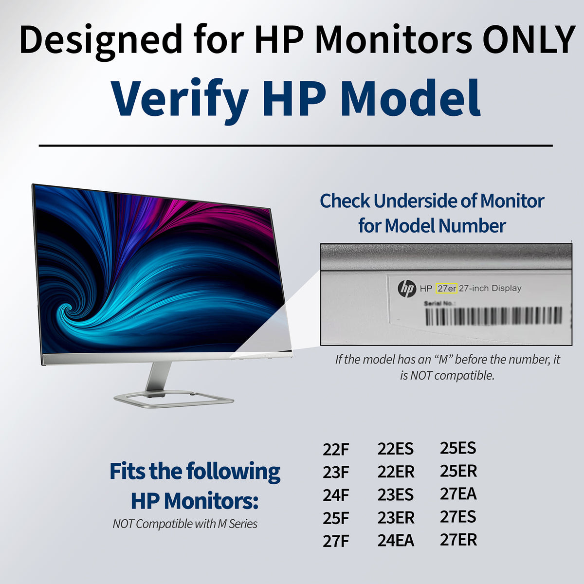 VESA Adapter for Compatible HP Monitors – VIVO - desk solutions, screen ...