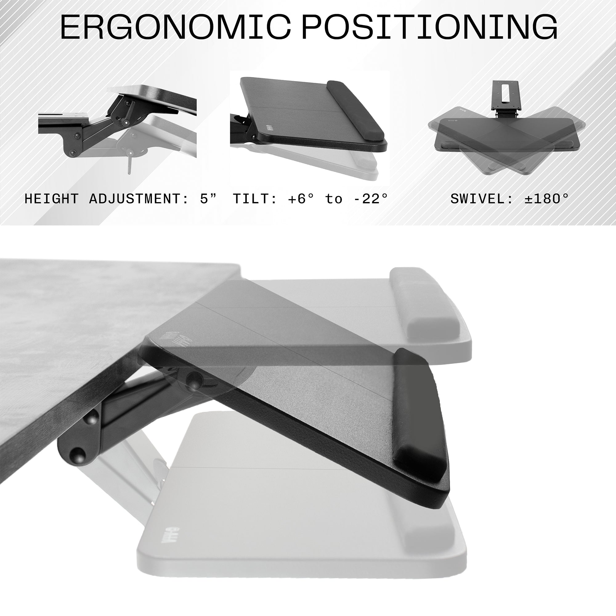 Under Desk Keyboard Tray – VIVO - desk solutions, screen mounting