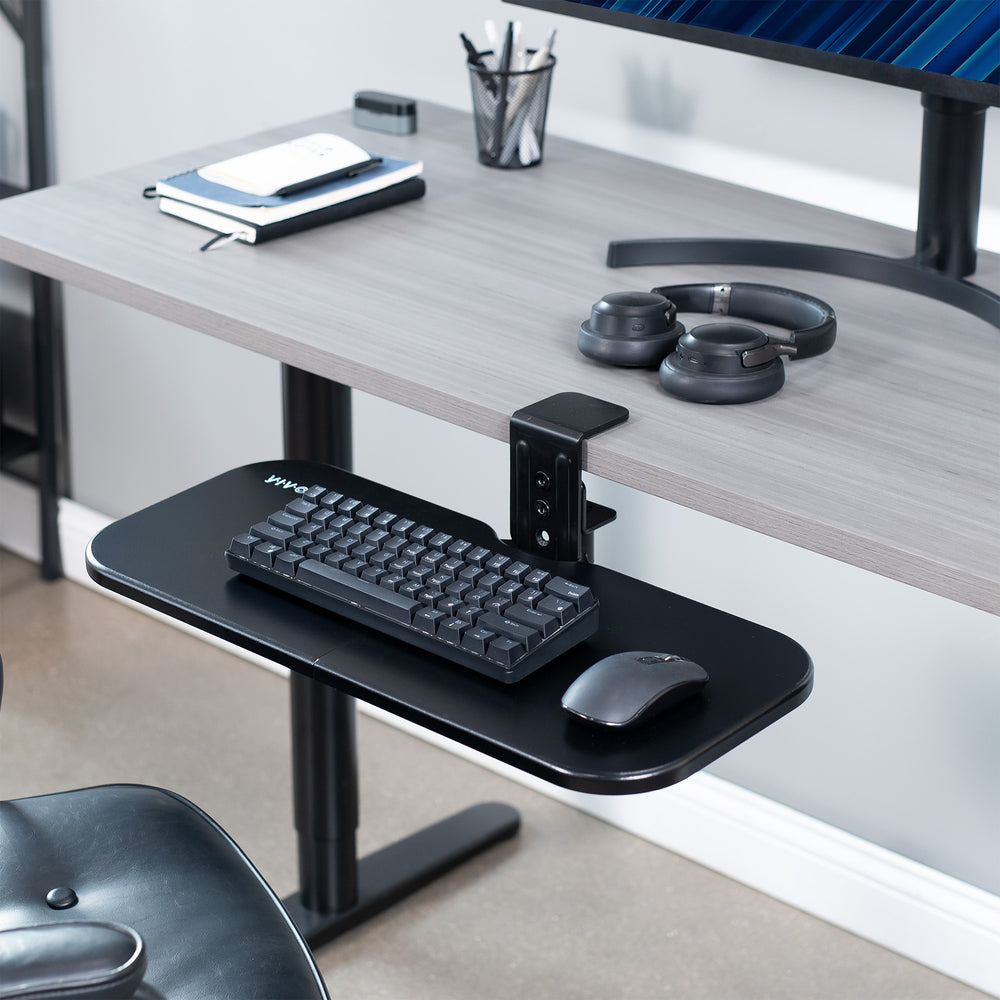 Single Clamp Rotating Keyboard Tray – VIVO - desk solutions, screen ...