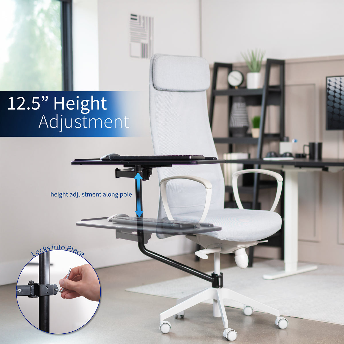 Office Chair Mounted Keyboard Tray – VIVO - desk solutions, screen ...