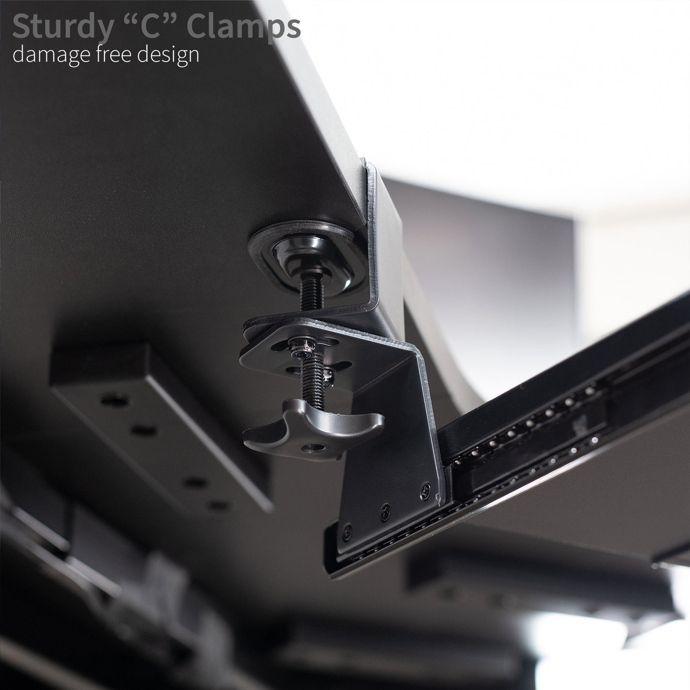 Clamp-on Keyboard Tray for Corner Desk