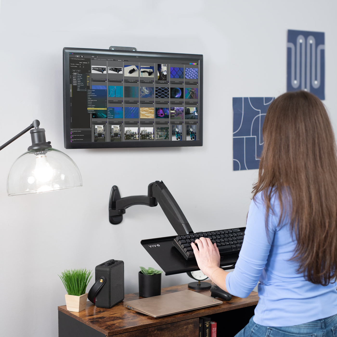 Pneumatic Wall Mounted Keyboard Tray – VIVO - desk solutions, screen ...