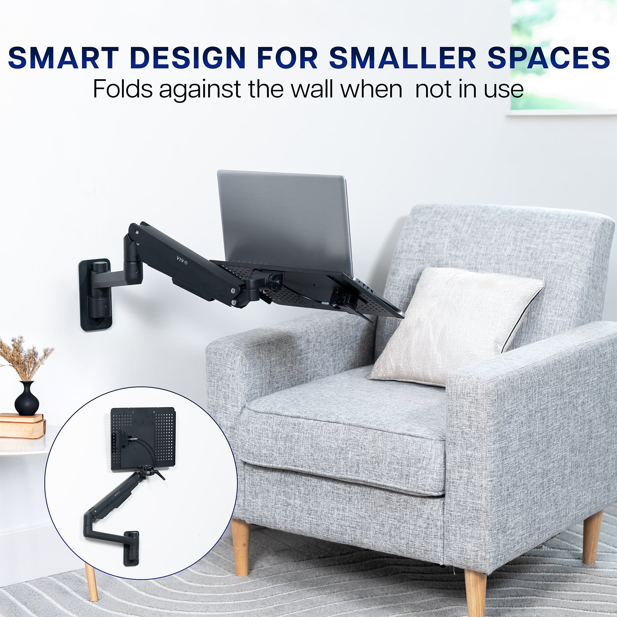 Pneumatic Wall Mounted Laptop Tray