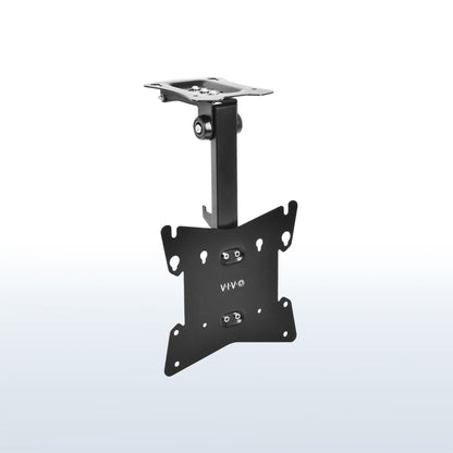 Sturdy flip-down mount for TVs and monitors.