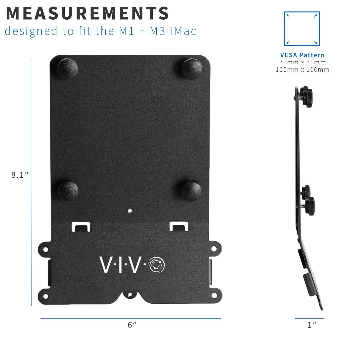 VESA Adapter for M1 and M3 iMac – VIVO - desk solutions, screen